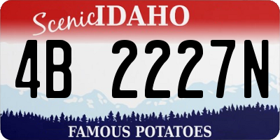 ID license plate 4B2227N