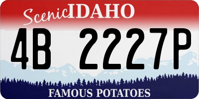 ID license plate 4B2227P
