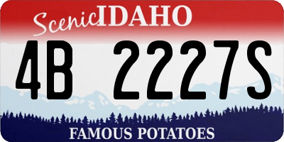 ID license plate 4B2227S