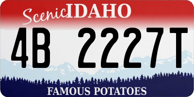 ID license plate 4B2227T