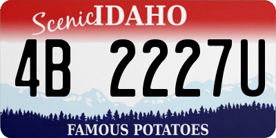 ID license plate 4B2227U