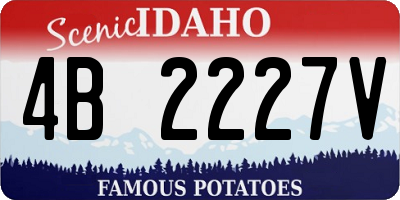 ID license plate 4B2227V