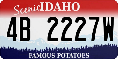 ID license plate 4B2227W