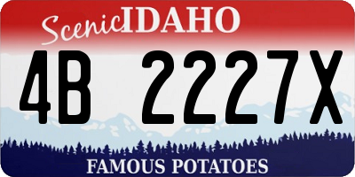 ID license plate 4B2227X