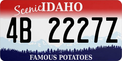 ID license plate 4B2227Z