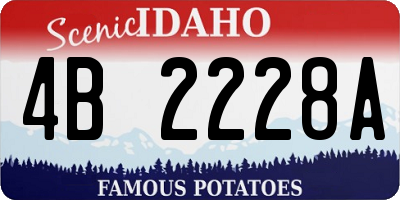 ID license plate 4B2228A