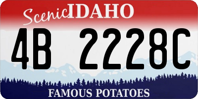 ID license plate 4B2228C