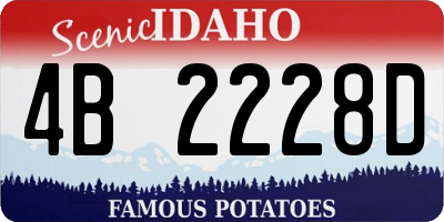 ID license plate 4B2228D