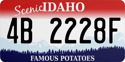 ID license plate 4B2228F
