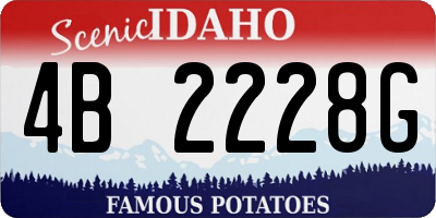 ID license plate 4B2228G