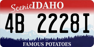 ID license plate 4B2228I