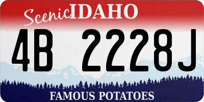 ID license plate 4B2228J