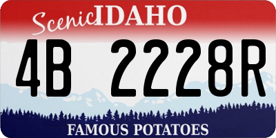 ID license plate 4B2228R