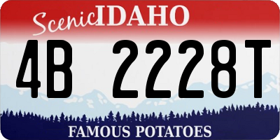 ID license plate 4B2228T