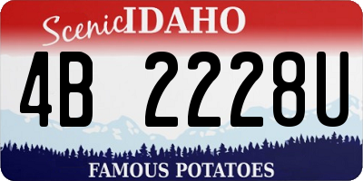 ID license plate 4B2228U