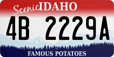 ID license plate 4B2229A
