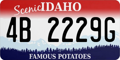 ID license plate 4B2229G
