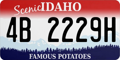 ID license plate 4B2229H
