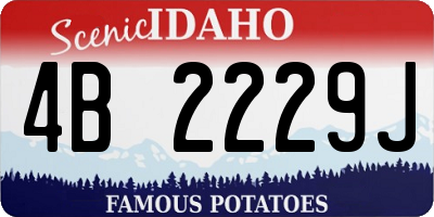 ID license plate 4B2229J