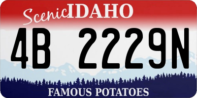 ID license plate 4B2229N