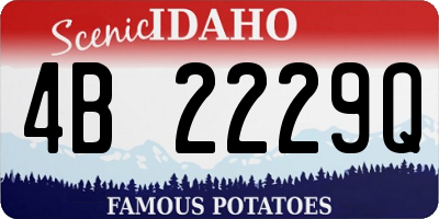ID license plate 4B2229Q