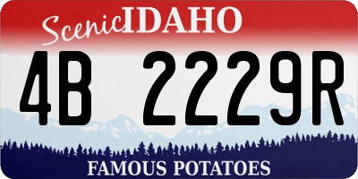 ID license plate 4B2229R