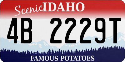 ID license plate 4B2229T