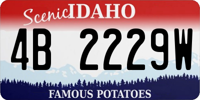 ID license plate 4B2229W