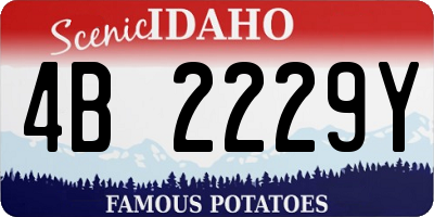 ID license plate 4B2229Y