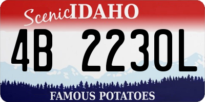 ID license plate 4B2230L