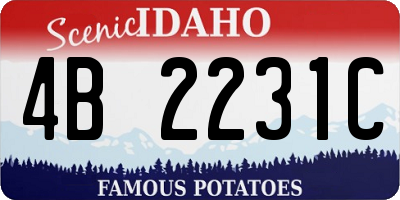 ID license plate 4B2231C