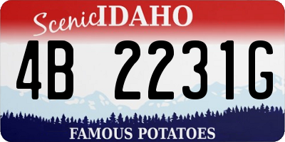 ID license plate 4B2231G