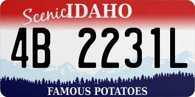 ID license plate 4B2231L