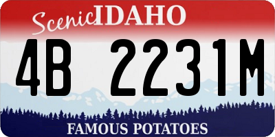 ID license plate 4B2231M