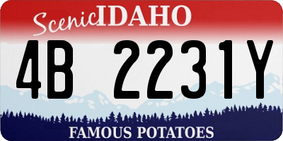 ID license plate 4B2231Y