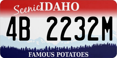 ID license plate 4B2232M