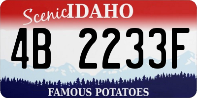 ID license plate 4B2233F