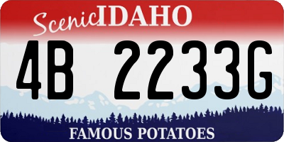 ID license plate 4B2233G