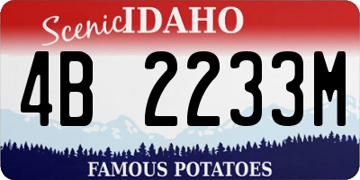 ID license plate 4B2233M