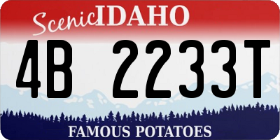 ID license plate 4B2233T