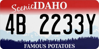 ID license plate 4B2233Y