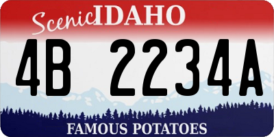 ID license plate 4B2234A