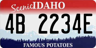 ID license plate 4B2234E