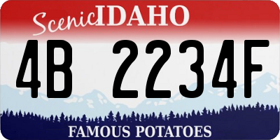 ID license plate 4B2234F