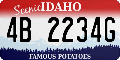 ID license plate 4B2234G