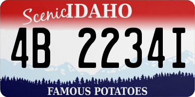 ID license plate 4B2234I