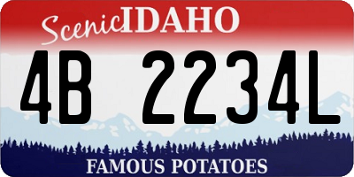 ID license plate 4B2234L