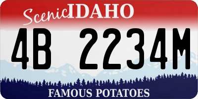 ID license plate 4B2234M