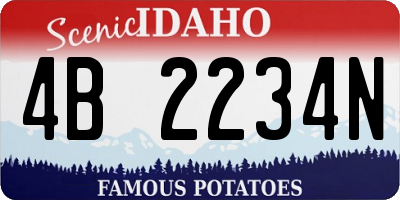 ID license plate 4B2234N