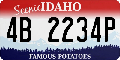 ID license plate 4B2234P